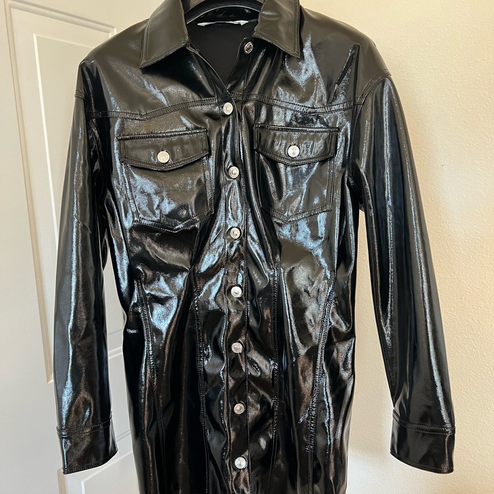 FAUX LEATHER DRESS SIZE SMALL
